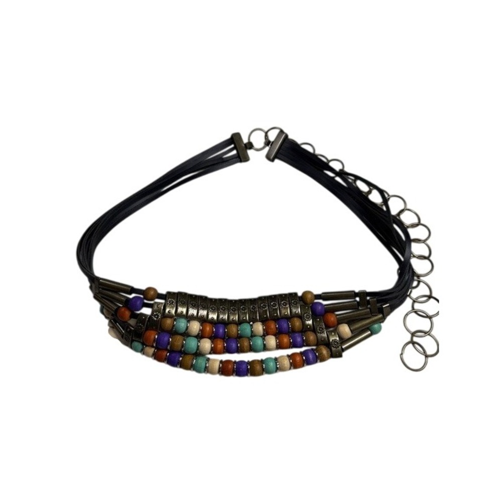 Women's Vintage Beaded Boho Festival Hippie Bright Multicolor Beaded Belt